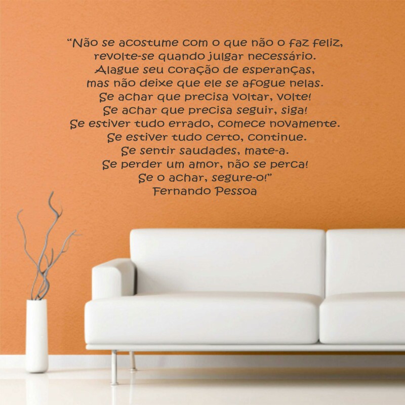 Adesivo Frase E Facil Fernado Pessoa