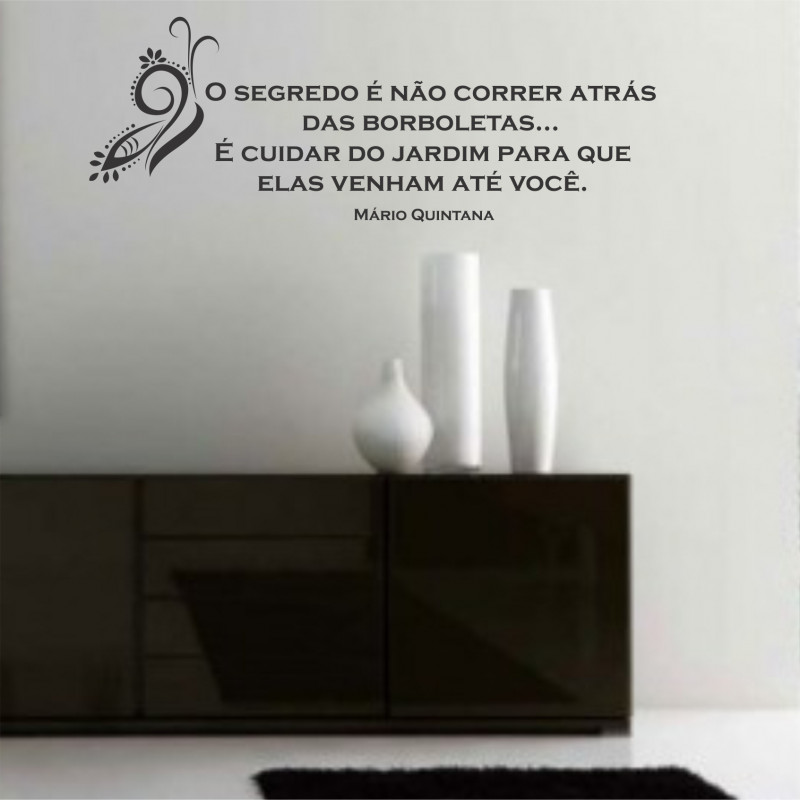 Adesivo Frase Borboletasmario Quintana