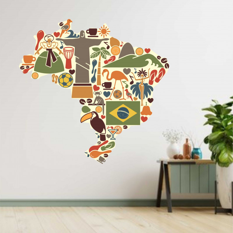 Adesivo Mapa do Brasil
