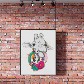 Adesivo Poster Girafa Pop Art