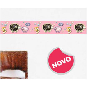 Faixa Decorativa Carneirinho Rosa