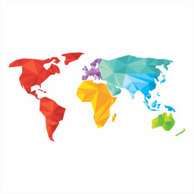 Adesivo Mapa do Mundo Ilusão