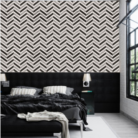 Papel de Parede Chevron Preto