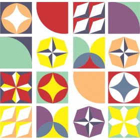 Adesivo Azulejo Geométrico Colorido