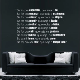 Adesivo Frase Se for...