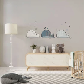 Adesivo Infantil Baleias Estampadas