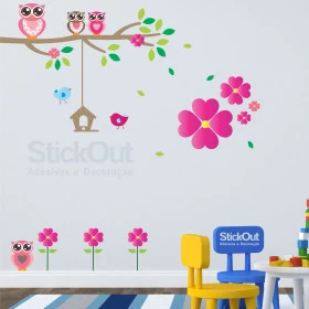 Adesivo Infantil Corujinhas