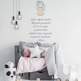 Adesivo Infantil Santo Anjo Rosa