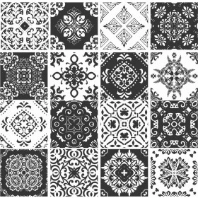 Adesivo Azulejo Preto e Branco