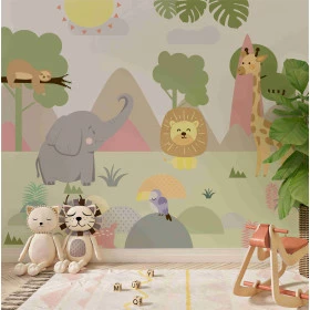 Painel Adesivo Animais da Floresta