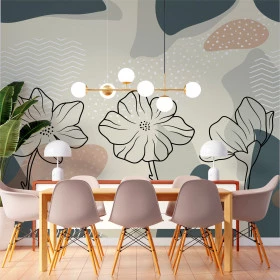 Painel Adesivo Ornamento de Flores