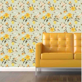 Papel de Parede Flores Amarelas
