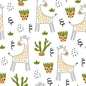 Papel de Parede Girafa Amarela
