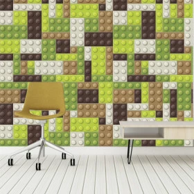 Papel de Parede Lego Verde