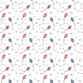 Papel de Parede Pipas Azul e Vermelho