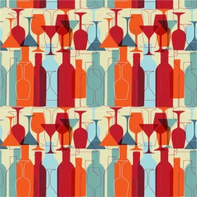 Papel de Parede Taça e Vinho 