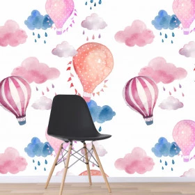 Papel de Parede Balões Rosa
